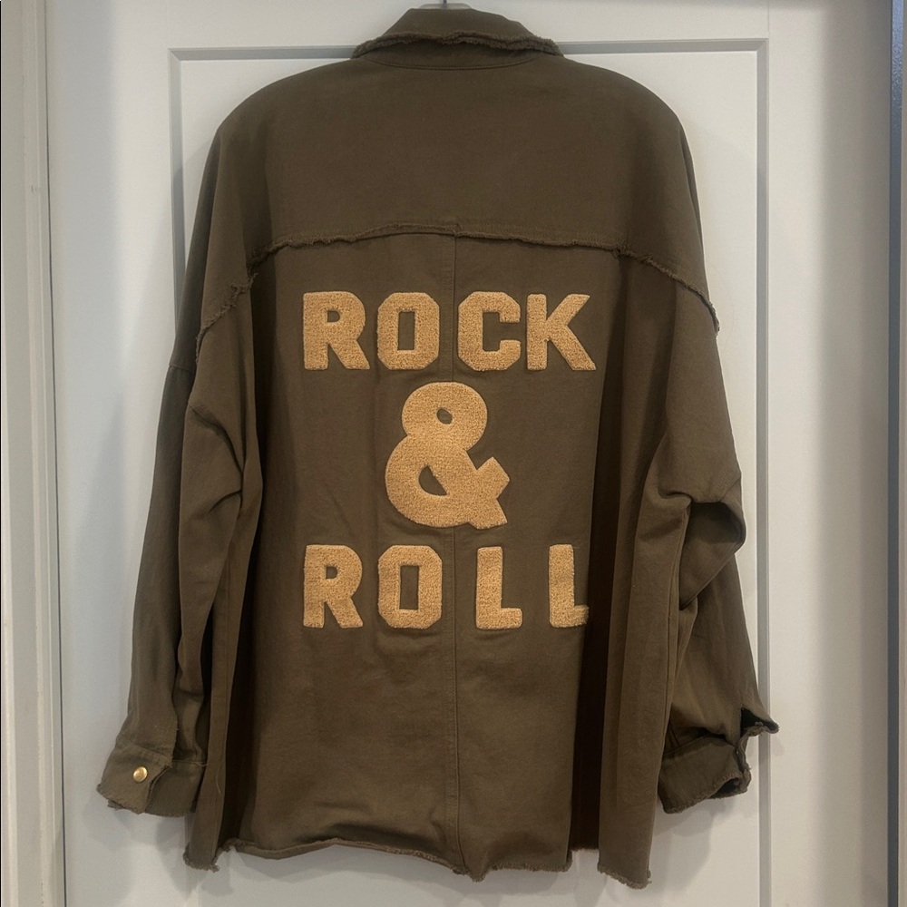 DAVI & DANI Khaki ROCK AND ROLL Shirt Jacket